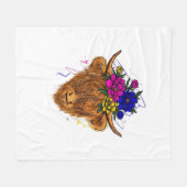 Couverture Polaire Écossais Highland Vache Vache Vache Whisperer Agri (Devant (Horizontal))