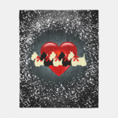 Couverture Polaire Écossais Terrier, noir/blond comme les blés, (Devant)