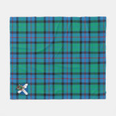 Couverture Polaire Ecosse Fleur D'Ecosse Tartan Plaid (Devant (Horizontal))