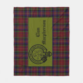 Couverture Polaire Écosse Macpherson Crest Badge et Tartan (Devant)