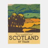 Couverture Polaire Ecosse "Pour un merveilleux voyage !" (Devant)