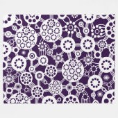 Couverture Polaire Écosystème - Blanc sur violet profond 25003a (Devant (Horizontal))