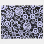 Couverture Polaire Écosystème - Bleu en poudre sur noir (Devant (Horizontal))