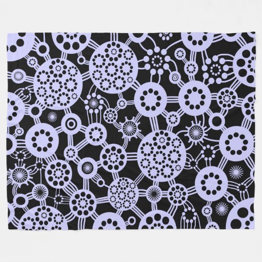 Couverture Polaire Écosystème - Bleu en poudre sur noir (Devant (Horizontal))