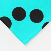 Couverture Polaire Écosystème - Cyan sur noir (Coin)