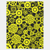 Couverture Polaire Écosystème - Jaune sur Noir (Devant)