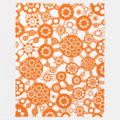 Couverture Polaire Écosystème - Orange en blanc (Devant)