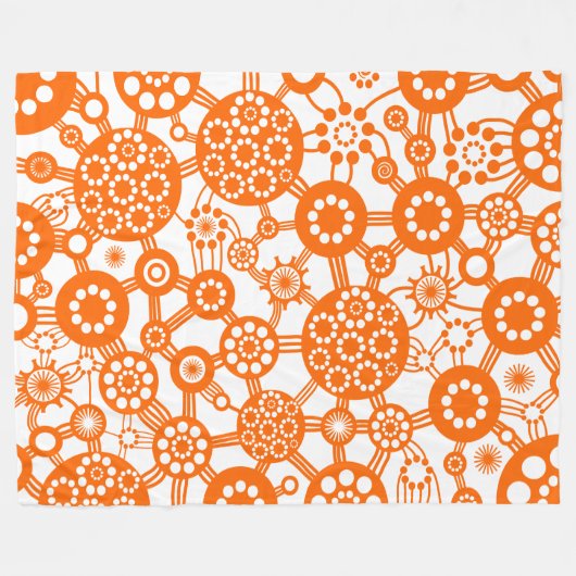 Couverture Polaire Écosystème - Orange en blanc (Devant (Horizontal))