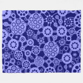 Couverture Polaire Écosystème - Pastel Blue sur Deep Navy (Devant (Horizontal))