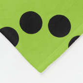Couverture Polaire Écosystème - Vert Martien sur Fond Noir (Coin)