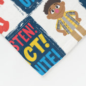 Couverture Polaire Écoute ! Agis ! Unissez ! Motif (Coin)