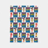 Couverture Polaire Écoute ! Agis ! Unissez ! Motif (Devant)