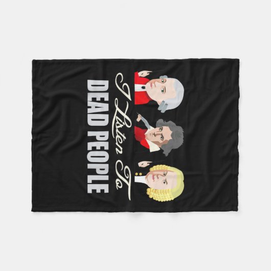 Couverture Polaire Ecouter Les Mort Personnes Musique Clical Mozart B (Devant (Horizontal))