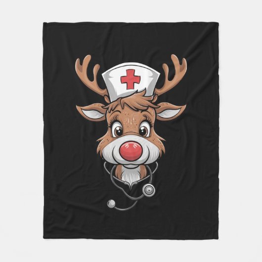 Couverture Polaire Écran de Noël Top Reindeer Gants en caoutchouc (Devant)