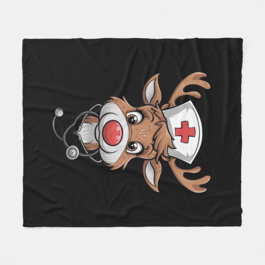 Couverture Polaire Écran de Noël Top Reindeer Gants en caoutchouc (Devant (Horizontal))