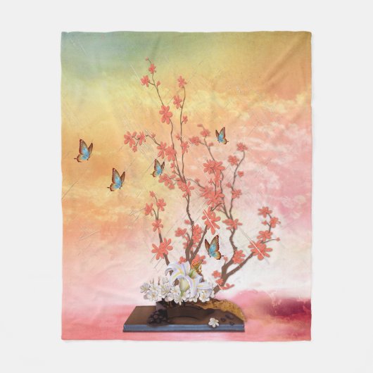 Couverture Polaire Écran Ikebana (Devant)