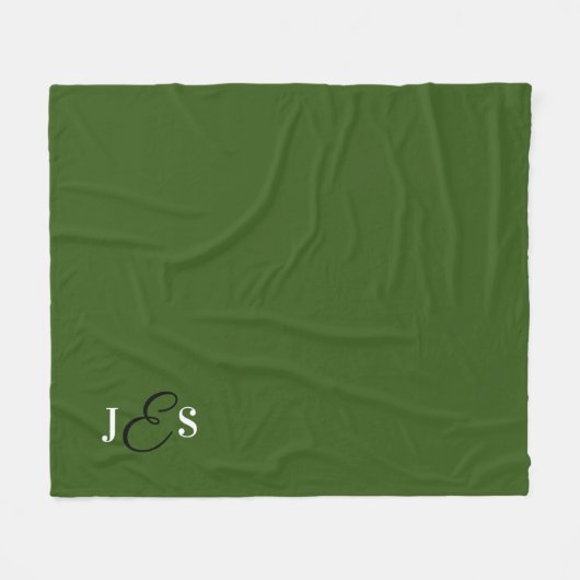 Couverture Polaire Écris sur mesure Monogramme Green Stadium Blanket (Devant (Horizontal))