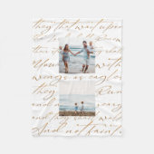 Couverture Polaire Écriture Attendre sur le Seigneur Deux photos (Devant)