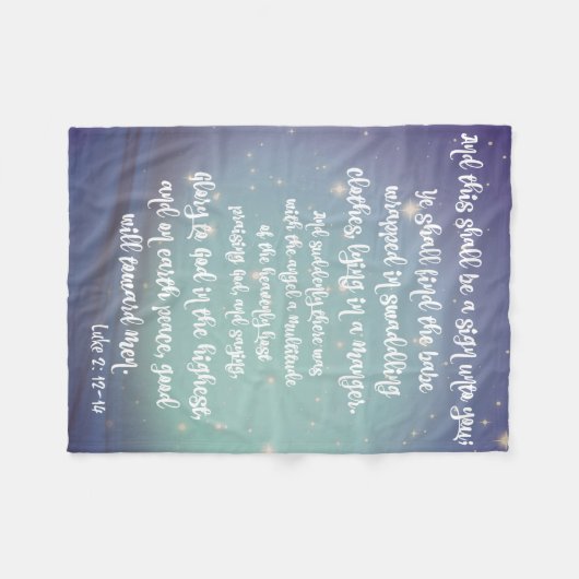 Couverture Polaire Écriture de Noël Angel (Devant (Horizontal))