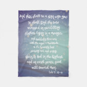 Couverture Polaire Écriture de Noël Angel (Devant)