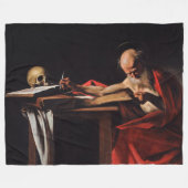 Couverture Polaire Écriture de Saint Jérôme (par Caravaggio) (Devant (Horizontal))