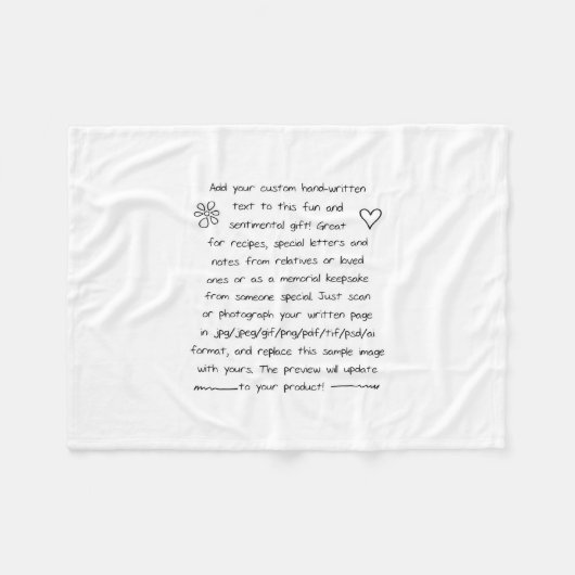 Couverture Polaire Écriture manuscrite (Devant (Horizontal))