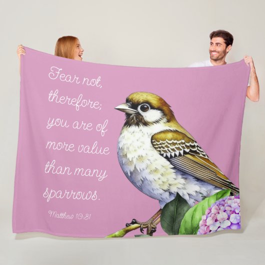 Couverture Polaire Écriture Matthieu 10:31 (En situation)