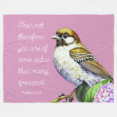 Couverture Polaire Écriture Matthieu 10:31 (Devant (Horizontal))