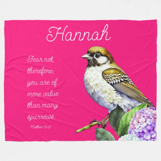 Couverture Polaire Écriture Matthieu 10:31 (Devant (Horizontal))