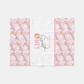 Couverture Polaire Écriture moderne douce à une poutre rose (Devant (Horizontal))