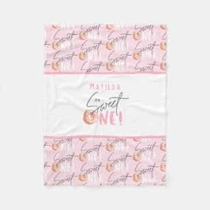 Couverture Polaire Écriture moderne douce à une poutre rose