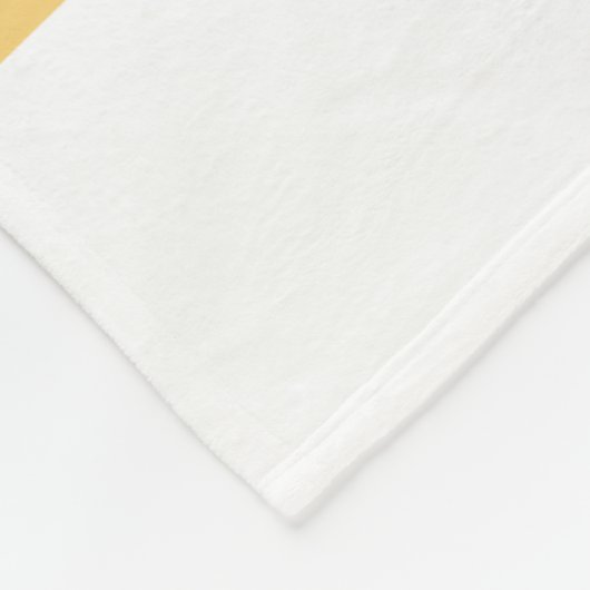 Couverture Polaire Écriture monogramme d'abeille rayures blanches jau (Coin)