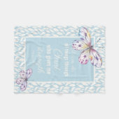 Couverture Polaire Écriture papillon chrétien bleu (Devant (Horizontal))