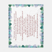 Couverture Polaire Écriture, Psaume 11, Verse de la Bible, (Devant)