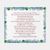 Couverture Polaire Écriture, Psaume 11, Verse de la Bible, (Devant (Horizontal))