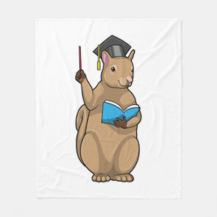 Couverture Polaire Écureuil comme enseignant avec livre