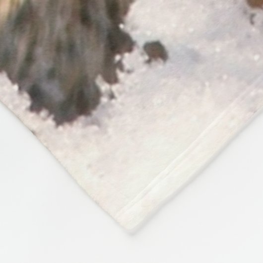 Couverture Polaire Écureuil de Noël (Coin)