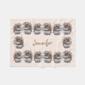 Couverture Polaire Écureuils doux (Devant (Horizontal))