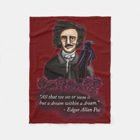 Couverture Polaire Edgar Allan Poe, Dark Academia (Devant)