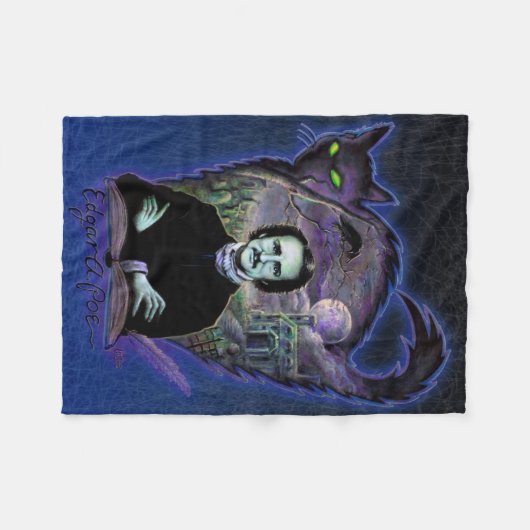 Couverture Polaire Edgar Allan Poe gothique (Devant (Horizontal))