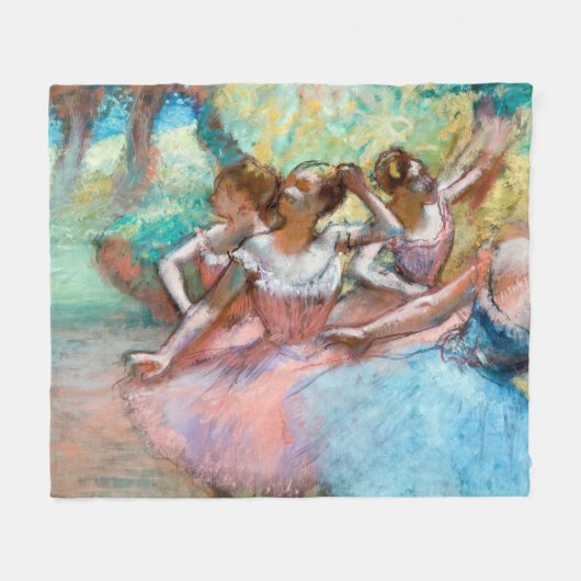 Couverture Polaire Edgar Degas - Quatre Ballerinas sur scène (Devant (Horizontal))