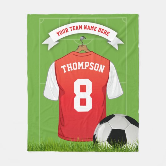 Couverture Polaire EditCustom Soccer Name Number Team (Devant)