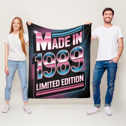 Couverture Polaire Édition Limitée Retro 1989 Plaid en Molleton (En situation)