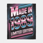 Couverture Polaire Édition Limitée Retro 1989 Plaid en Molleton (Devant)