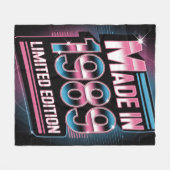 Couverture Polaire Édition Limitée Retro 1989 Plaid en Molleton (Devant (Horizontal))