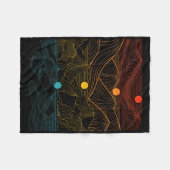 Couverture Polaire Edm Techno Sun Moon Music Festival Dancing D (Devant (Horizontal))