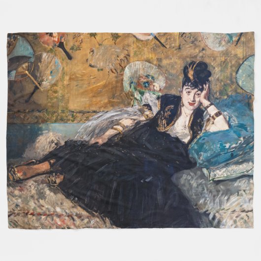 Couverture Polaire Edouard Manet - Lady avec fans (Devant (Horizontal))