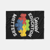 Couverture Polaire Éducation Spéciale S Sensibilisation sur l'autisme (Devant (Horizontal))