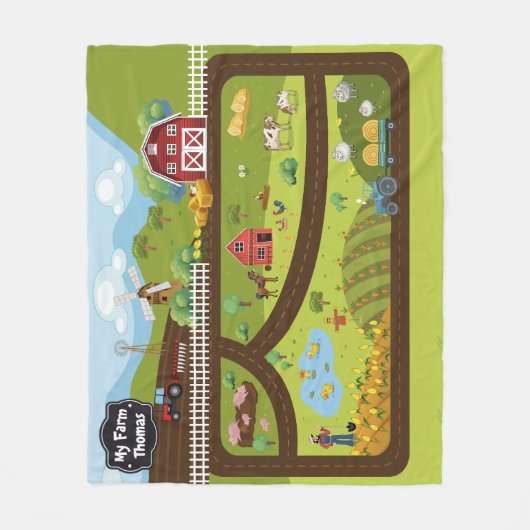 Couverture Polaire Educational Blanket My Farm (Devant)