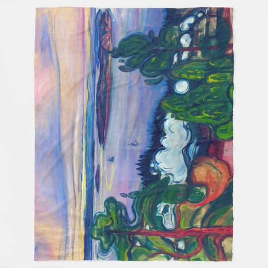 Couverture Polaire Edvard Munch - Fumée de train (Devant)